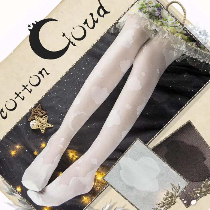 Sweet Sheer Summer Long Stockings Cotton Cloud Patterned Thigh High Stockings by Yidhra
Sweet Sheer Summer Long Stockings Cotton Cloud Patterned Thigh High Stockings by Yidhra