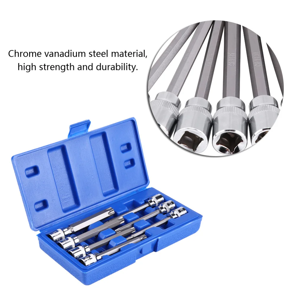 Oversea 7Pcs Drive Extra Long Torx Star Bit Socket Set Kit Star Car Accessories 3/8inch
Oversea 7Pcs Drive Extra Long Torx Star Bit Socket Set Kit Star Car Accessories 3/8inch