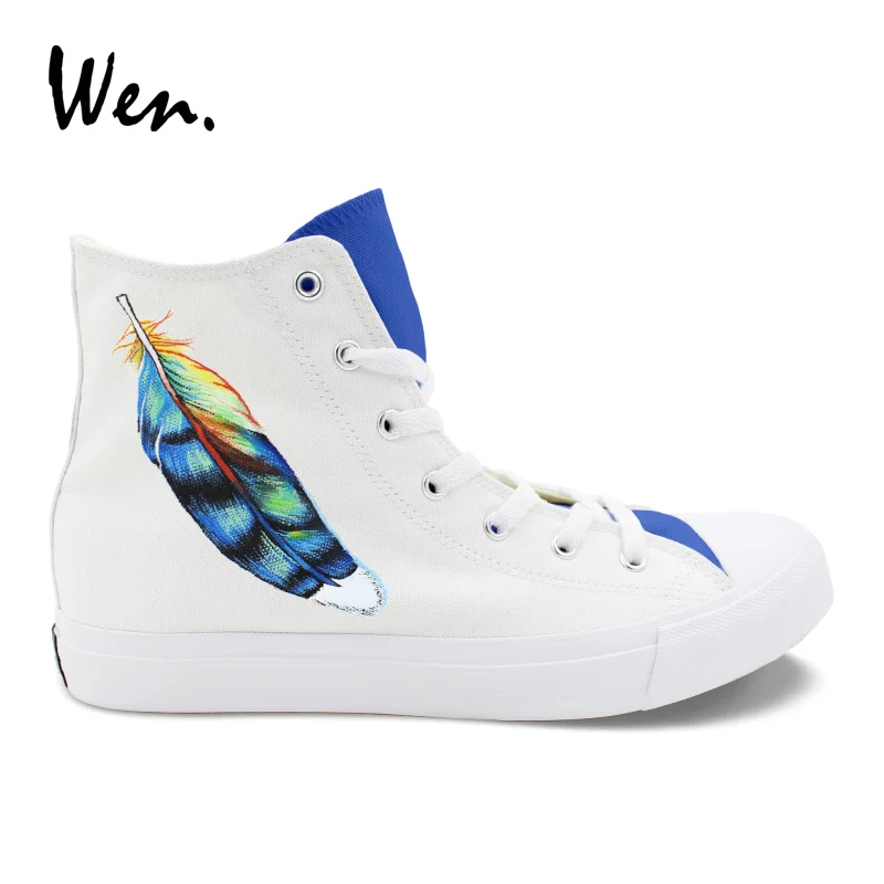 Wen Feather Graffiti Canvas Loafers Flat High Top Vulcanize Shoes Hand Painted Original Design Unisex Neutral Casual Plimsolls
Wen Feather Graffiti Canvas Loafers Flat High Top Vulcanize Shoes Hand Painted Original Design Unisex Neutral Casual Plimsolls