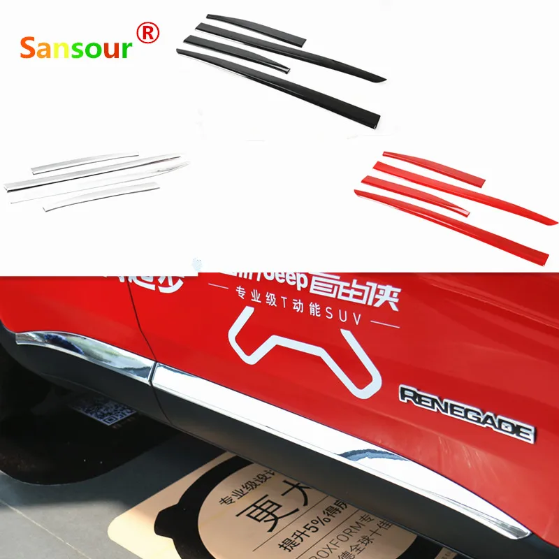 Sansour For Jeep Renegade 2015-2021 High Quality ABS Body Side Moldings Side Door Decoration Car Accessories Styling 4pcs
Sansour For Jeep Renegade 2015-2021 High Quality ABS Body Side Moldings Side Door Decoration Car Accessories Styling 4pcs
