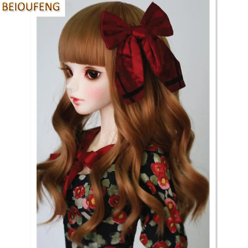 BEIOUFENG 1/3 1/4 BJD парик куклы искусственные волосы для кукол с аккуратной челкой