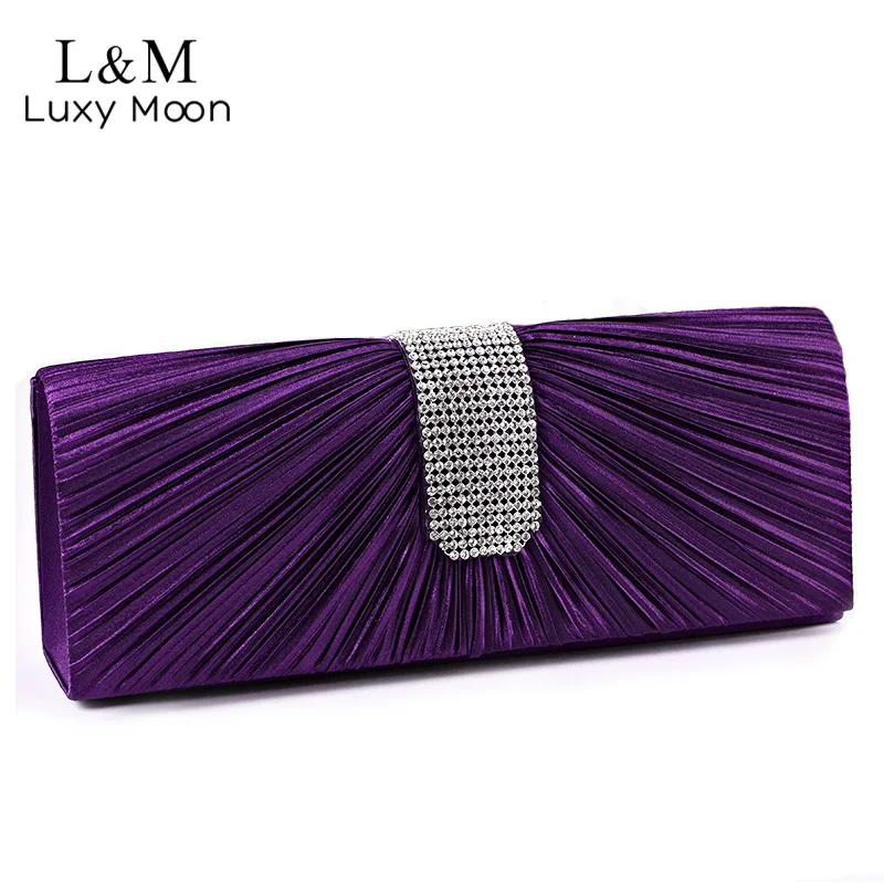 Women Satin Rhinestone Evening Clutch Bag Ladies Day Clutches Purses Chain Handbags Bridal Wedding Party Bolsas Purple XA311H
Women Satin Rhinestone Evening Clutch Bag Ladies Day Clutches Purses Chain Handbags Bridal Wedding Party Bolsas Purple XA311H