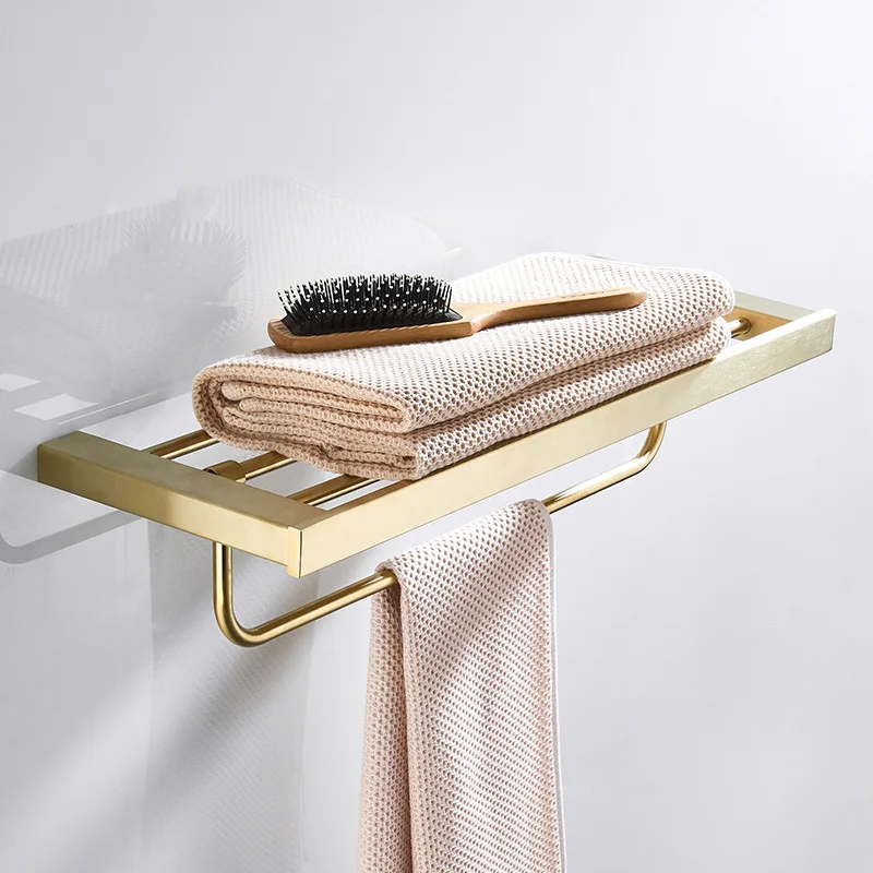 Brushed Gold Bathroom Hardware Accessories Set Soild Brass Towel Rack Corner Shelf Tissue Holder Toilet Brush Soap Dish Hooks
Brushed Gold Bathroom Hardware Accessories Set Soild Brass Towel Rack Corner Shelf Tissue Holder Toilet Brush Soap Dish Hooks