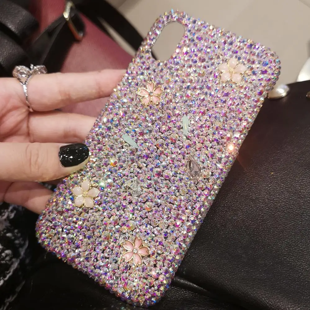Для iphone XS Max XR X роскошный со стразами чехол Bling Crystal для 8 plus 6 S 6SP 7 P блестящие