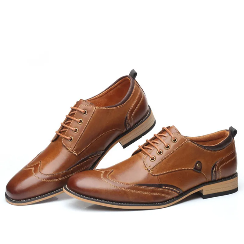 Flat Men Dress Shoes Big Size 40-50 Man Business Shoes Genuine Leather Male Lace-Up Formal Shoes Spring/Autumn Wedding Shoes
Flat Men Dress Shoes Big Size 40-50 Man Business Shoes Genuine Leather Male Lace-Up Formal Shoes Spring/Autumn Wedding Shoes