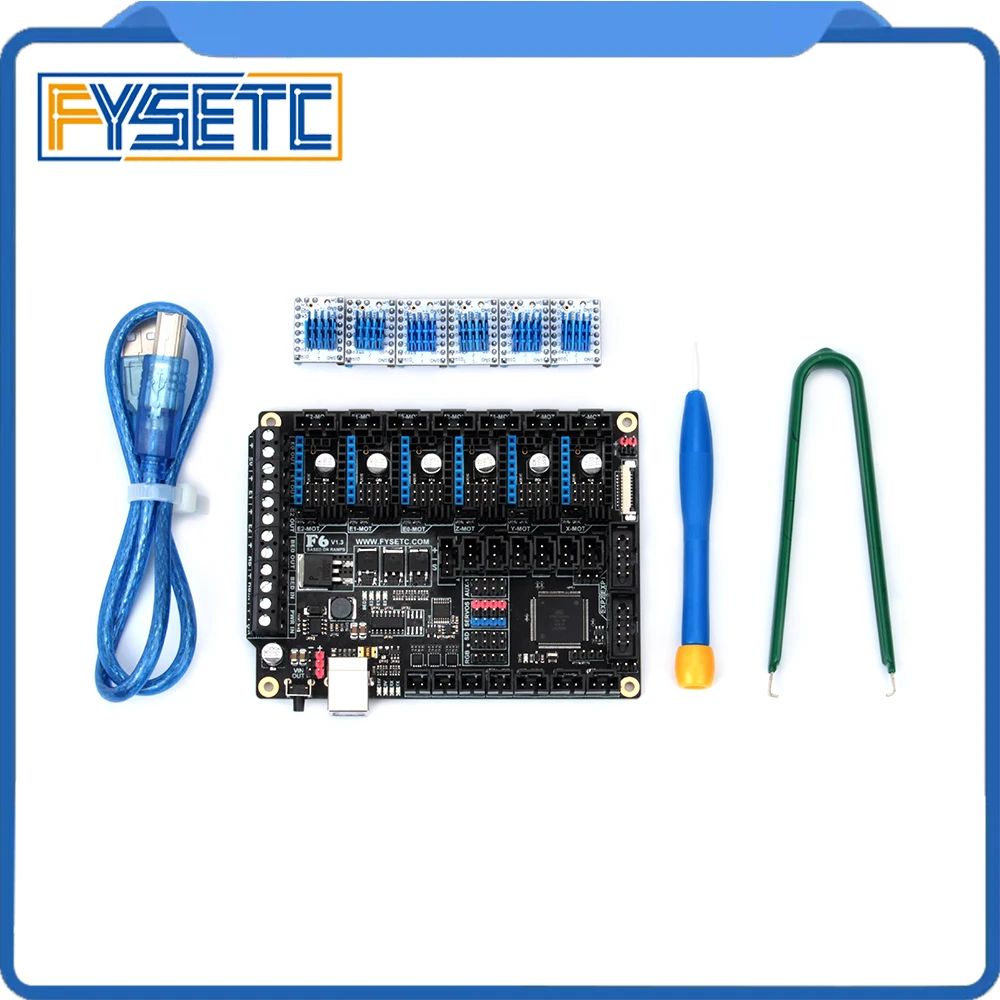 Плата FYSETC F6 V1.3, универсальное решение для электроники с 6 специальными TMC2130 V1.2 (мнение) для SPI Flying Wire VS SKR V1.3
Плата FYSETC F6 V1.3, универсальное решение для электроники с 6 специальными TMC2130 V1.2 (мнение) для SPI Flying Wire VS SKR V1.3
