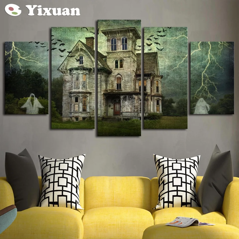 Frame 5 Panels Canvas Painting Halloween terrorist castle Wall Art Painting Modern Home Decor Picture For Living Room
Frame 5 Panels Canvas Painting Halloween terrorist castle Wall Art Painting Modern Home Decor Picture For Living Room