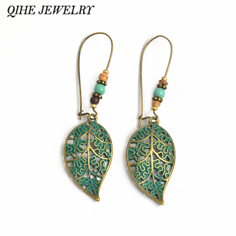 QIHE JEWELRY Ethnic Vintage Leaf Rustic Drop Dangle Earrings Antique Bronze Plated Jewelry Women Fashion Jewelry pendiente
QIHE JEWELRY Ethnic Vintage Leaf Rustic Drop Dangle Earrings Antique Bronze Plated Jewelry Women Fashion Jewelry pendiente