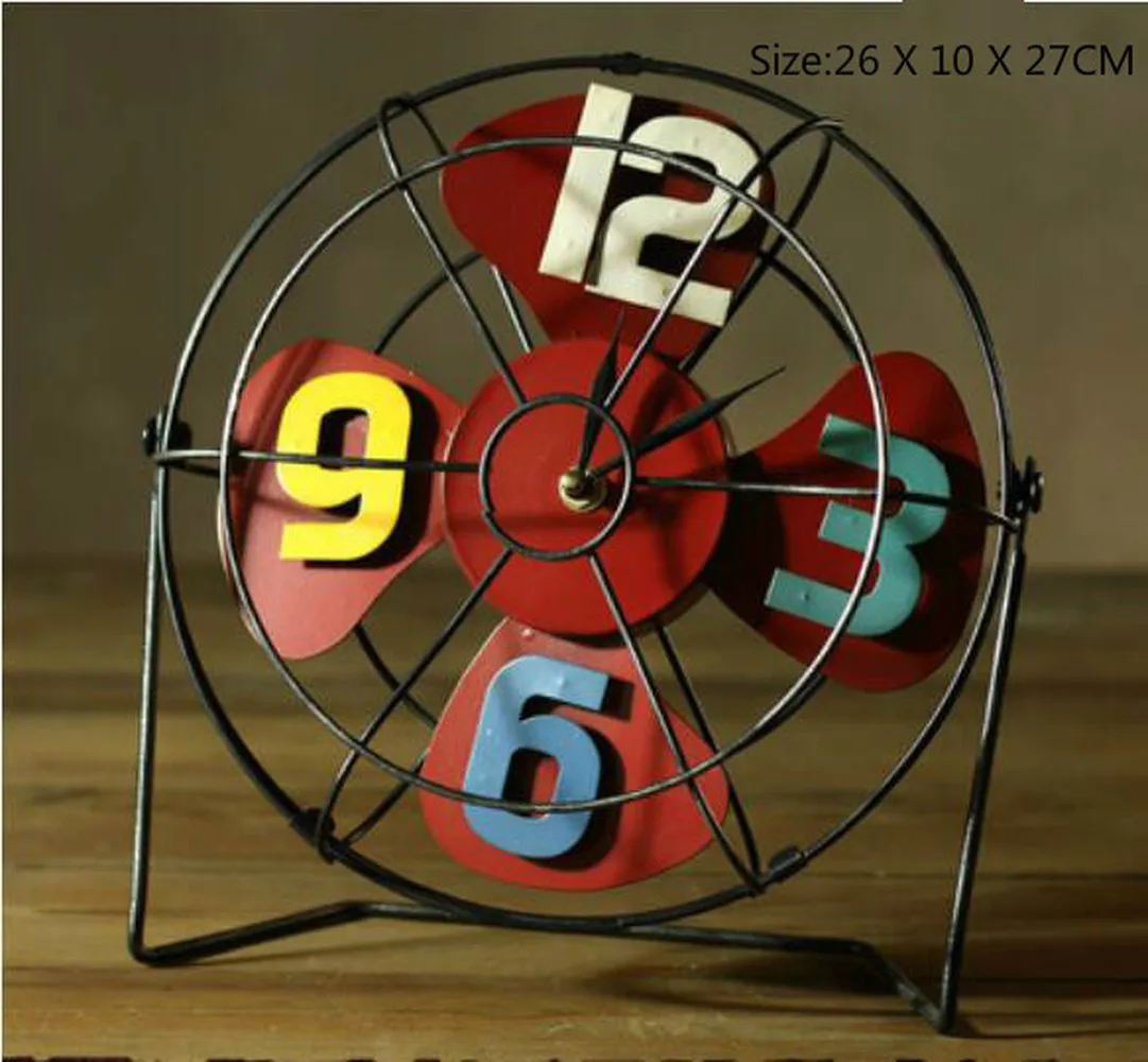 A PCS Vintage iron ornaments fan clock nostalgic iron crafts American cafe shop bar personalized decorations AP5281137
A PCS Vintage iron ornaments fan clock nostalgic iron crafts American cafe shop bar personalized decorations AP5281137