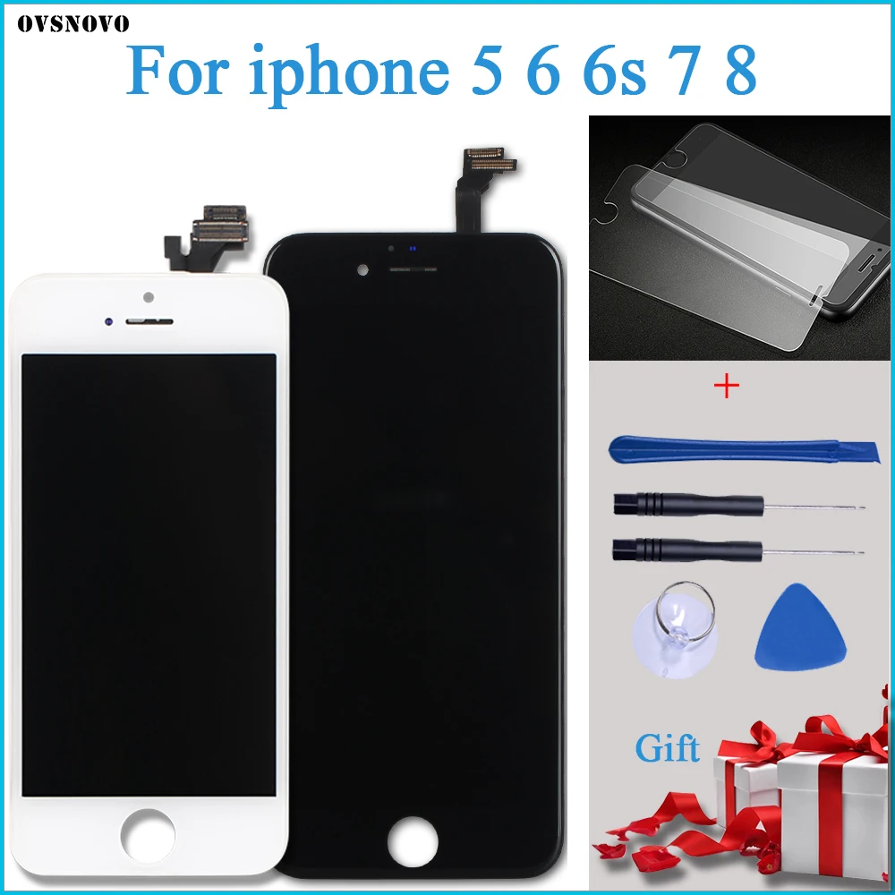 Экран 4 7 дюйма класса AAA +++ 6S с инструментами и закаленным стеклом для iPhone 5/6/7/8 ЖК
