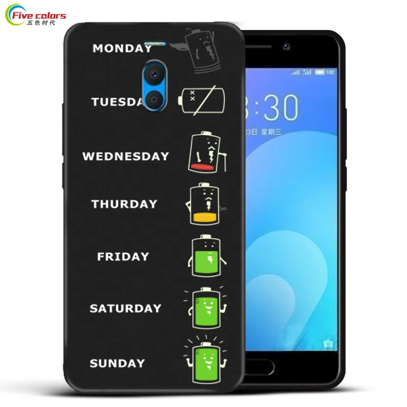 Пять цветов Meizu M6 note чехол роскошный мягкий силиконовый 360 полная защита задняя