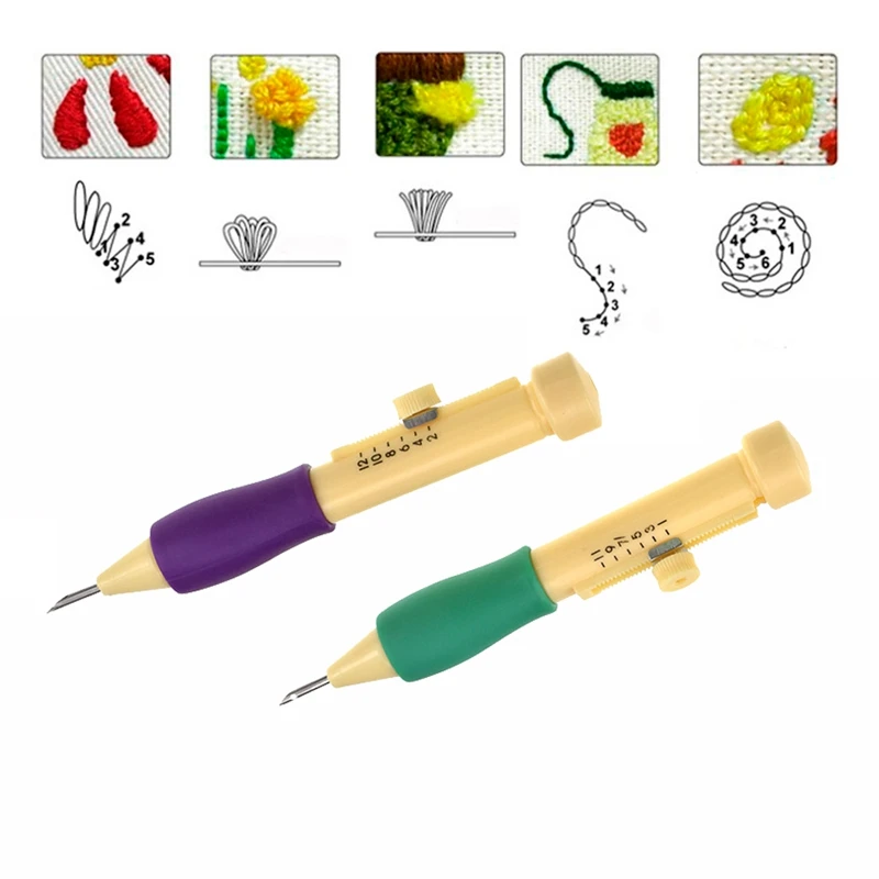 Magic Embroidery Pen Punch Needle Set 3 Needles 2 Threaders Sewing Craft Tools DIY Craft Knitting Sewing Tool Kit for Embroidery
Magic Embroidery Pen Punch Needle Set 3 Needles 2 Threaders Sewing Craft Tools DIY Craft Knitting Sewing Tool Kit for Embroidery