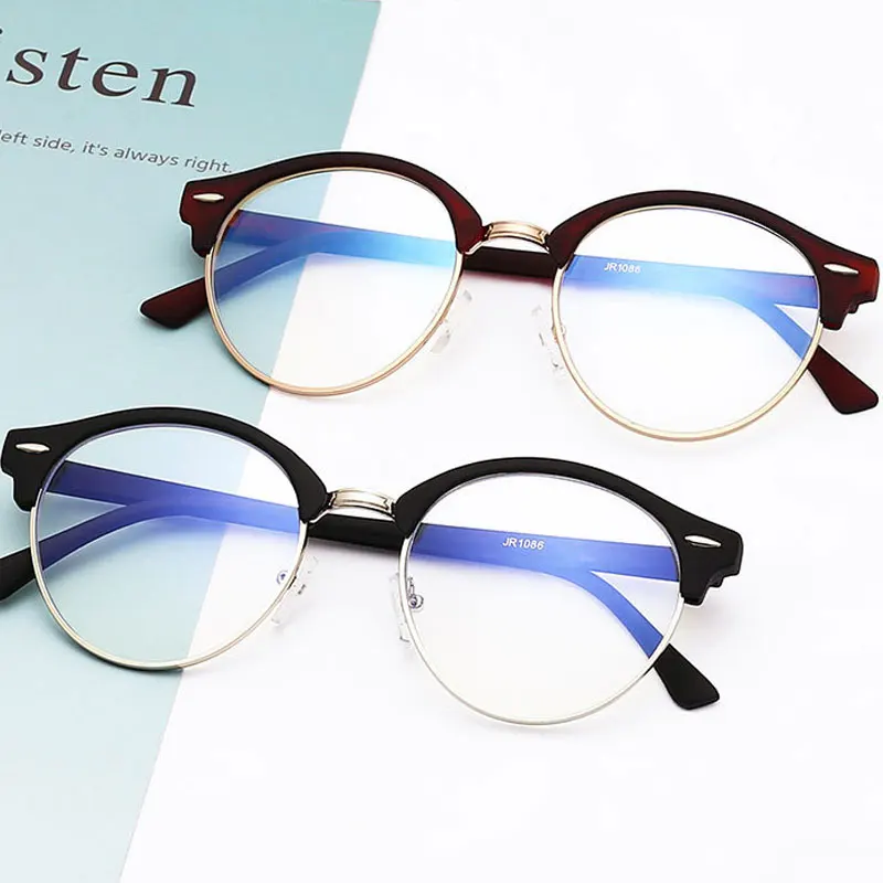 HUHAITANG Luxury Brand Round Rivets Men Glasses Frame Women Anti Blue Light Spectacle Transparent Fake Clear Eye Glasses Frames
HUHAITANG Luxury Brand Round Rivets Men Glasses Frame Women Anti Blue Light Spectacle Transparent Fake Clear Eye Glasses Frames