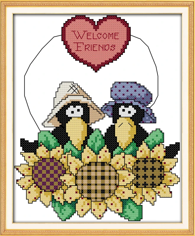 Набор для вышивки крестиком Welcome friends, 14ct 11ct, печать на холсте, вышивка ручной работы, рукоделие, плюс
Набор для вышивки крестиком Welcome friends, 14ct 11ct, печать на холсте, вышивка ручной работы, рукоделие, плюс