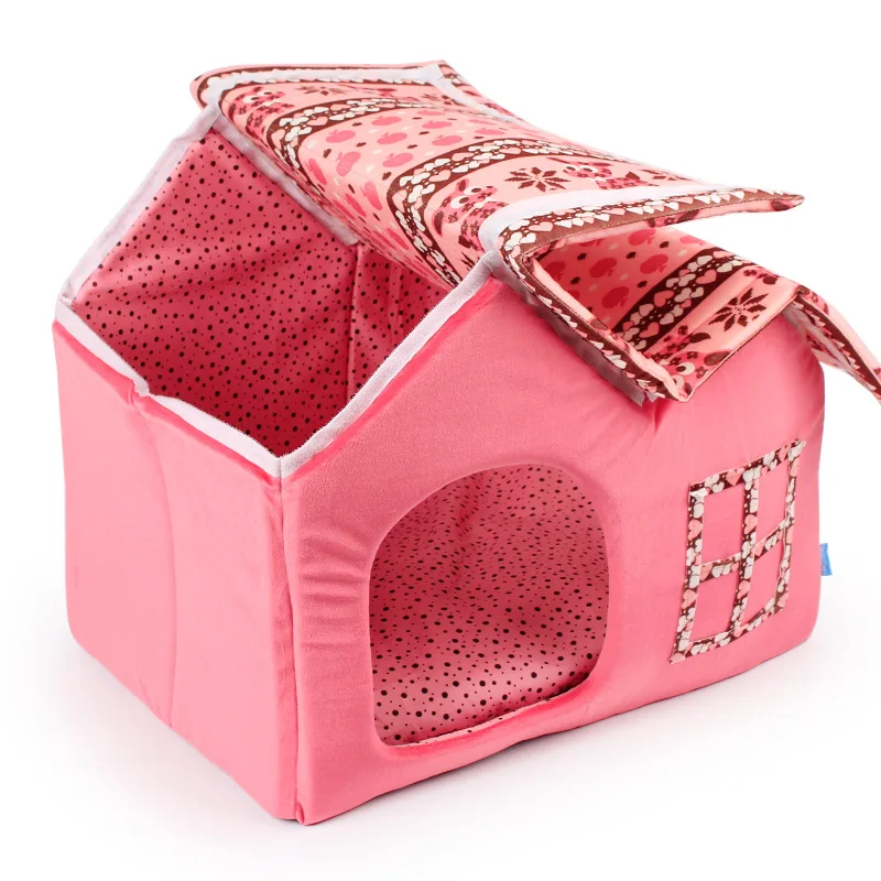 Милый собака кошка pet bed дом роскоши принцесса Кровать собаки питомника гнездо