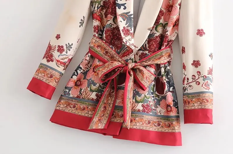 New Vintage Print Female Suit Jacket With Belt Wide Leg Pant Suit Sets Harajuku Women Coat Spring Elegant Outwear Lady Blazer
New Vintage Print Female Suit Jacket With Belt Wide Leg Pant Suit Sets Harajuku Women Coat Spring Elegant Outwear Lady Blazer