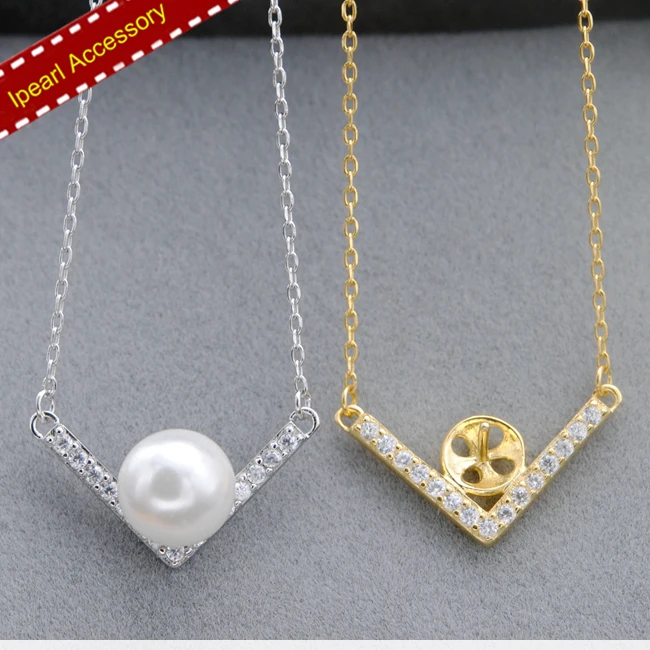 V Design With Micro Zircon Pendant Necklace S925 Silver Pearl Necklace Accessory Women DIY Necklace Chain Jewelry Components
V Design With Micro Zircon Pendant Necklace S925 Silver Pearl Necklace Accessory Women DIY Necklace Chain Jewelry Components