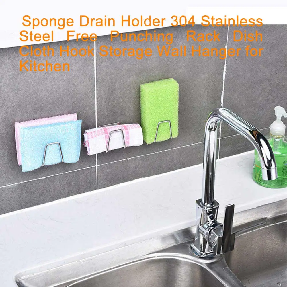 Wall Hook Holder 304 Stainless Steel Wall Rack Dish Cloth Sponge Holder Hook Storage Free Punching For Kitchen Home Wall-Hanger
Wall Hook Holder 304 Stainless Steel Wall Rack Dish Cloth Sponge Holder Hook Storage Free Punching For Kitchen Home Wall-Hanger