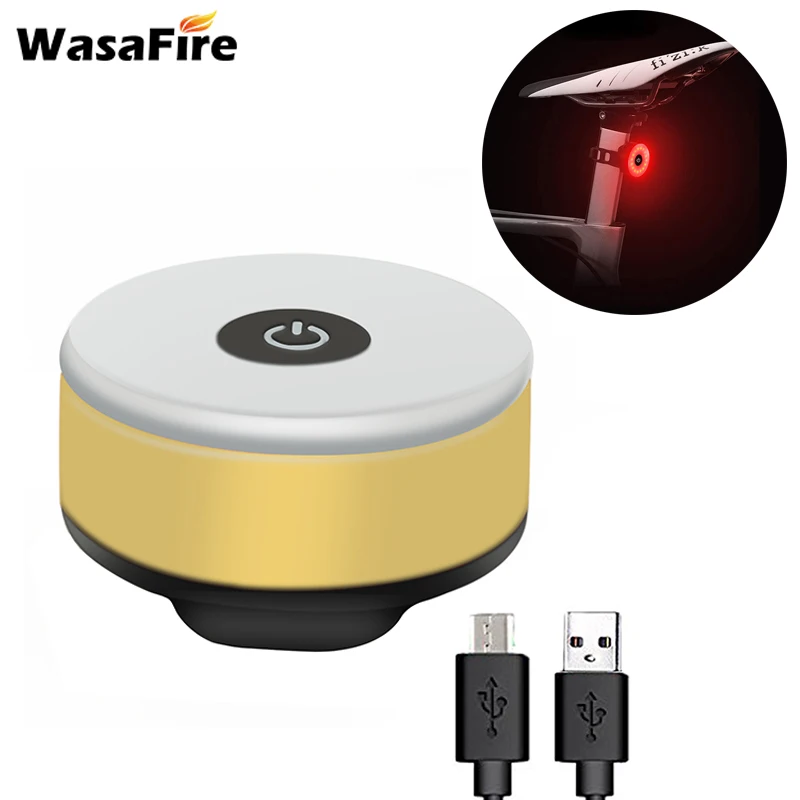 WasaFire 5 режимов Мини светодиодный велосипед хвост светильник зарядка через USB