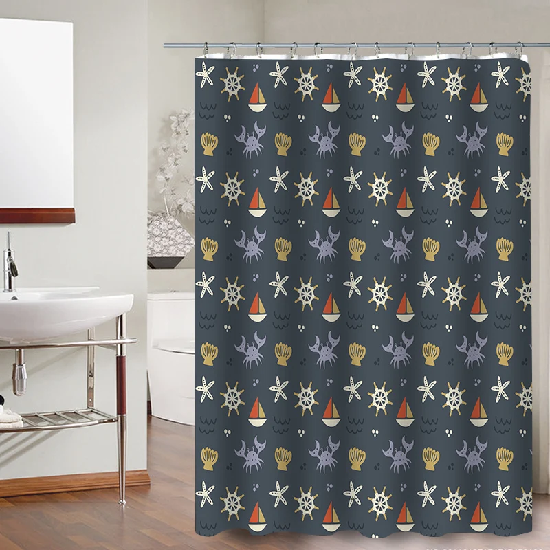 FOKUSENT New Design Colorful Cute Cartoon Child Sailing Fish Polyester Fabric Bathroom Waterproof Shower Curtains Home Decor
FOKUSENT New Design Colorful Cute Cartoon Child Sailing Fish Polyester Fabric Bathroom Waterproof Shower Curtains Home Decor
