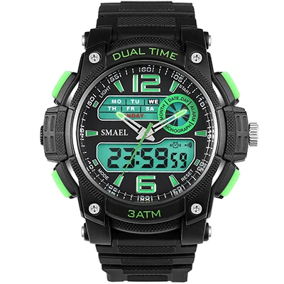 

SMAEL Sport Watches for Men Waterproof Digital Watch LED Men's Wristwatch Clock Man 1545 montre homme Big Men Watches Military
