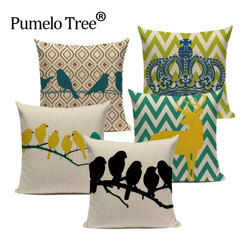 Чехол для подушки с геометрическим рисунком|cushion cover|large cushion covercushion cover tropical |