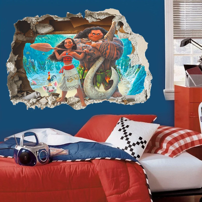 3d effect Moana through wall stickers for kids room cartoon movie vaiana wall decals pvc Moana Maui poster diy wall paper
3d effect Moana through wall stickers for kids room cartoon movie vaiana wall decals pvc Moana Maui poster diy wall paper