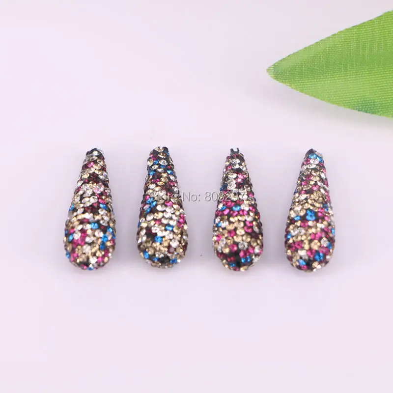 10Pcs rhinestone crystal pave teardrop beads, colorful drop beads, for jewelry making
10Pcs rhinestone crystal pave teardrop beads, colorful drop beads, for jewelry making
