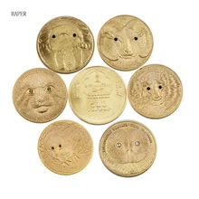 6 шт./лот коллекционный сувенир монеты 999 9 позолоченные милые