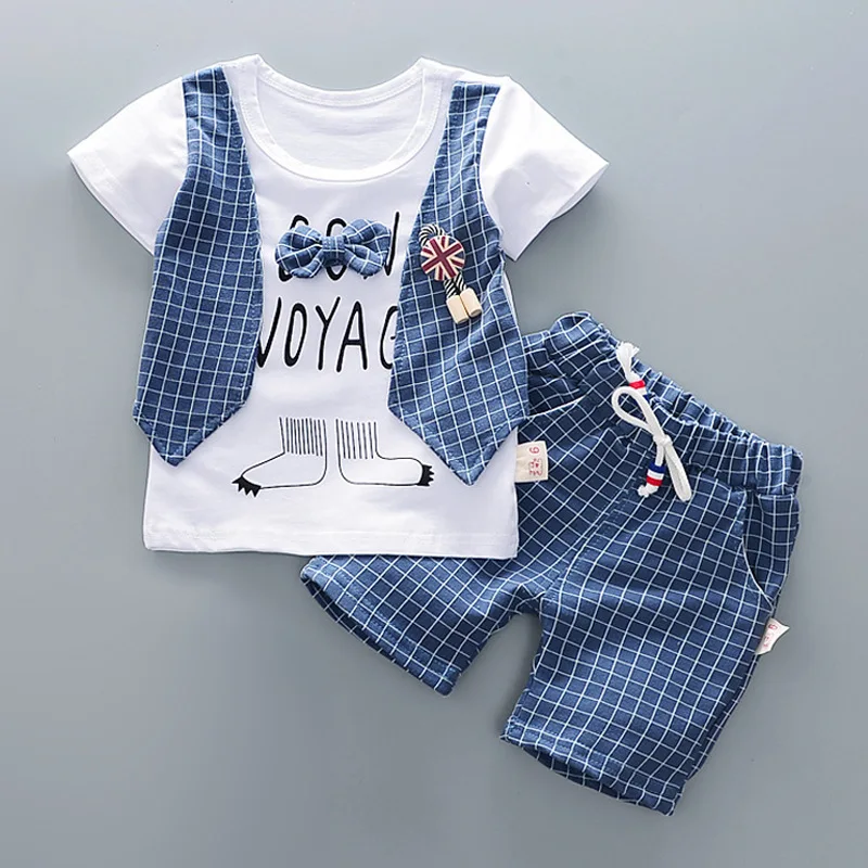 BibiCola boys clothes summer clothing sets for boys fashion lattice tops + casual shorts Fake 3pcs outfits children clothes 1-4Y 
BibiCola boys clothes summer clothing sets for boys fashion lattice tops + casual shorts Fake 3pcs outfits children clothes 1-4Y