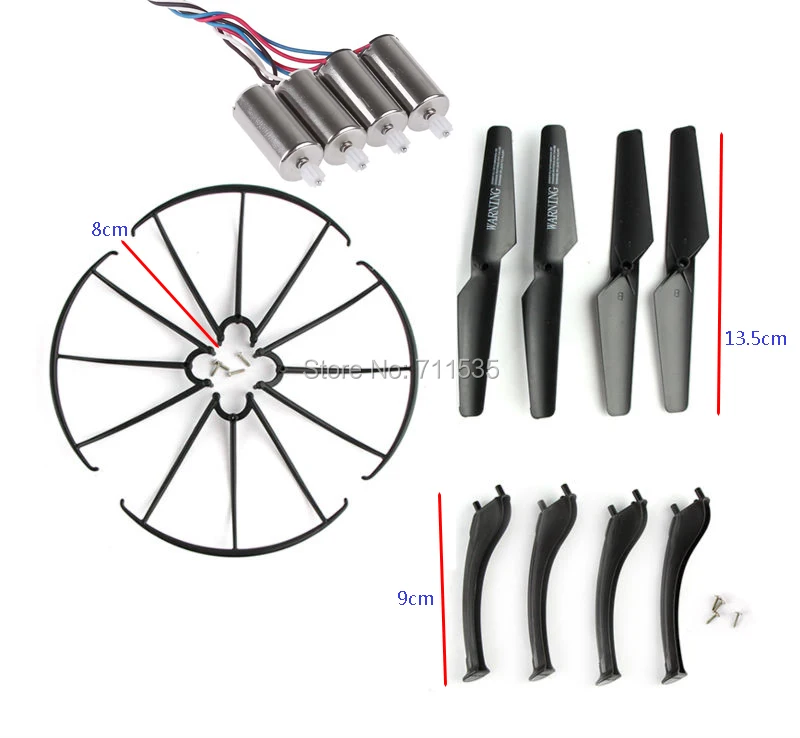 Syma X5S X5SC X5SW 4 шт. моторные двигатели + главные лезвия + защитная рамка + наземные ролики Запчасти для Syma X5S X5SC X5SW RC вертолет
Syma X5S X5SC X5SW 4 шт. моторные двигатели + главные лезвия + защитная рамка + наземные ролики Запчасти для Syma X5S X5SC X5SW RC вертолет