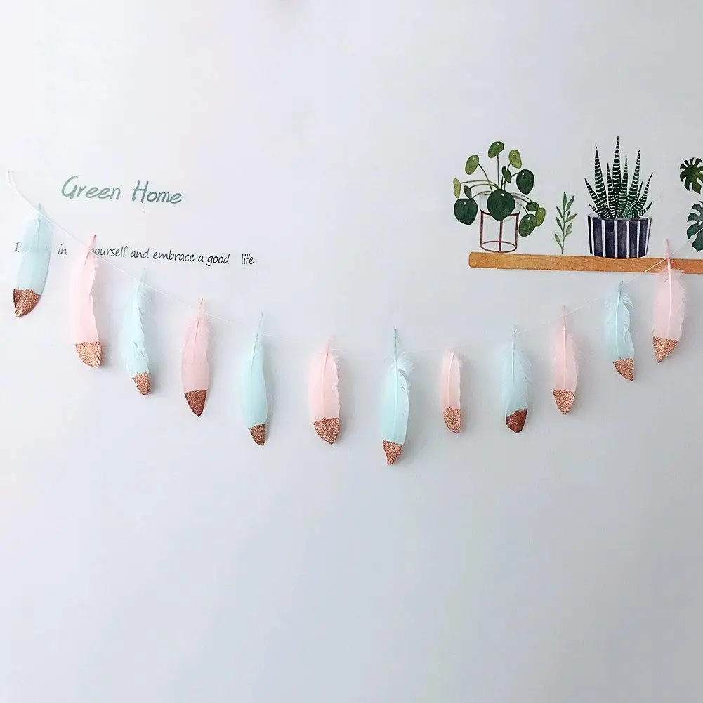 INS Indian Style Glittering Feather Birthday Party Decoration Banners Garland 12Pcs/String #CO
INS Indian Style Glittering Feather Birthday Party Decoration Banners Garland 12Pcs/String #CO