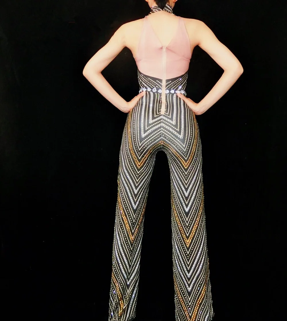 Sparkly Crystals Striped Jumpsuit Sexy Stretch Strapless Jumpsuits Nightclub Female Singer DJ Party Costume Prom Show Stage Wear
Sparkly Crystals Striped Jumpsuit Sexy Stretch Strapless Jumpsuits Nightclub Female Singer DJ Party Costume Prom Show Stage Wear