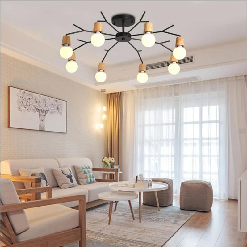 LuKLoy Nordic Wood Branch Ceiling Lights Lamp, Simple Natural Art Deco Creative Bedroom Living Room Iron Lighting Fixture
LuKLoy Nordic Wood Branch Ceiling Lights Lamp, Simple Natural Art Deco Creative Bedroom Living Room Iron Lighting Fixture