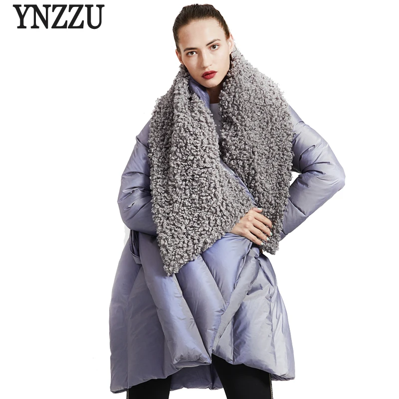YNZZU Original Design 2018 Winter Women's Down Jacket Chic Cloak Duck Down Coat Woman Lamb Fur Collar Warm Female Jacket O734
YNZZU Original Design 2018 Winter Women's Down Jacket Chic Cloak Duck Down Coat Woman Lamb Fur Collar Warm Female Jacket O734