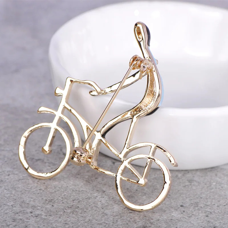 Blucome NEW Fashion Figure Brooch Bicycle Gold Color Jewelry Children Women Clothing Scarf Sweater Suit Pocket Pins Accessories
Blucome NEW Fashion Figure Brooch Bicycle Gold Color Jewelry Children Women Clothing Scarf Sweater Suit Pocket Pins Accessories