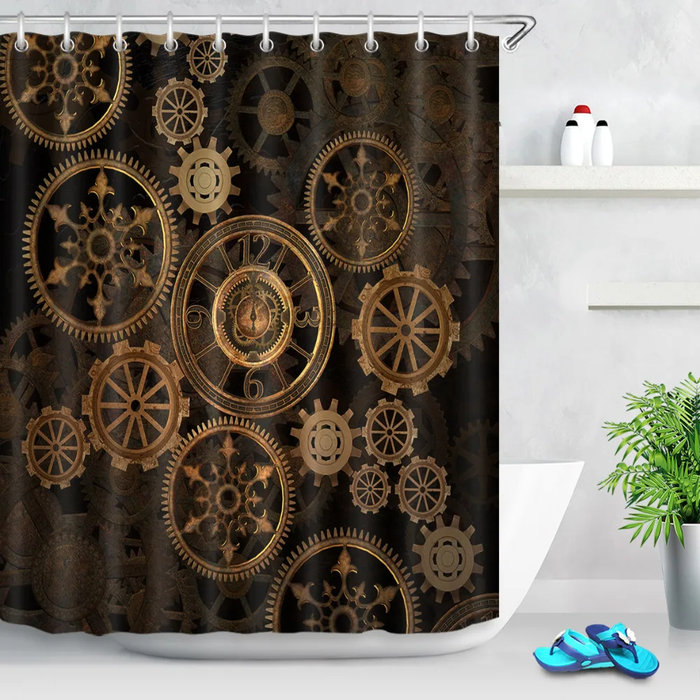 Steampunk Gear Golden Background Time Of Day Shower Curtain Bathroom Mildew Resistant Waterproof Fabric For Bathtub Decor
Steampunk Gear Golden Background Time Of Day Shower Curtain Bathroom Mildew Resistant Waterproof Fabric For Bathtub Decor