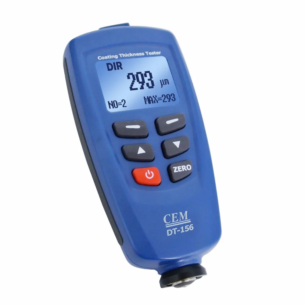 Digital CEM Paint Coating Thickness Meter Gauge 1250um (49.2mils) F/ NF Probe Sensor, 400 Memory with USB & CD Software
Digital CEM Paint Coating Thickness Meter Gauge 1250um (49.2mils) F/ NF Probe Sensor, 400 Memory with USB & CD Software
