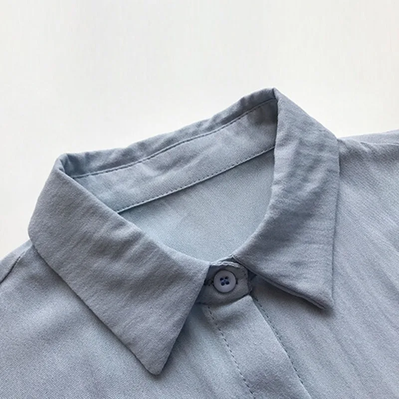 Autumn Spring Women Blouses Casual Buttons Pocket Ladies Blouse Shirt Female Top Blouse Women
Autumn Spring Women Blouses Casual Buttons Pocket Ladies Blouse Shirt Female Top Blouse Women