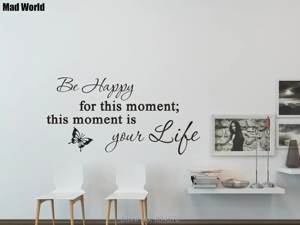 Be happy for this moment this moment is your life Wall Art Stickers Wall Decal Home DIY Decoration Removable Decor Wall Stickers
Be happy for this moment this moment is your life Wall Art Stickers Wall Decal Home DIY Decoration Removable Decor Wall Stickers