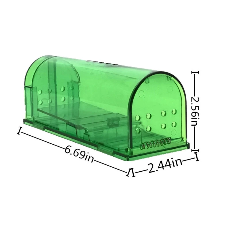 2 Pcs Green Plastic Durable Mousetraps Live Catch and Release Smart No Killing Reusable Mousetraps DC120
2 Pcs Green Plastic Durable Mousetraps Live Catch and Release Smart No Killing Reusable Mousetraps DC120
