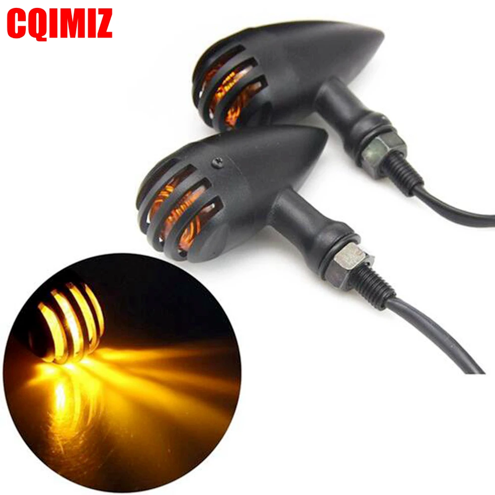 2PCS Black Finned Grill Bullet Style Motorcycle Turn Signal Indicator Light For Harley Yamaha Suzuki Kawasaki Honda Custom Bike
2PCS Black Finned Grill Bullet Style Motorcycle Turn Signal Indicator Light For Harley Yamaha Suzuki Kawasaki Honda Custom Bike