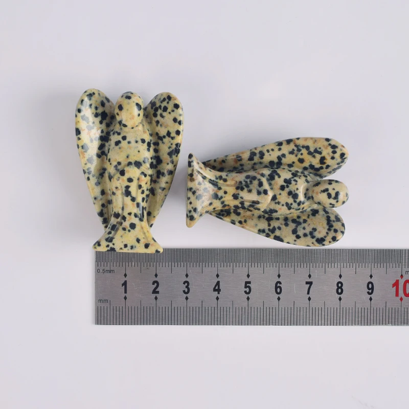 2 inch dalmation jasper angel figurines craved craft mini people status for wedding home decor stones and Healing quartz crystal
2 inch dalmation jasper angel figurines craved craft mini people status for wedding home decor stones and Healing quartz crystal