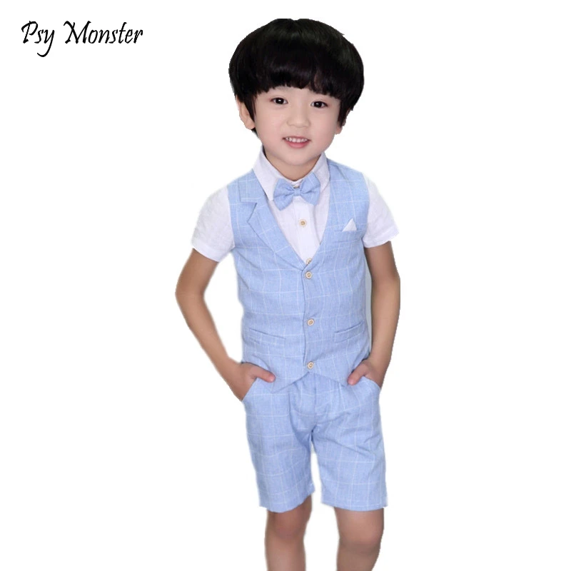 Brand 2PCS Vest+Shorts Kids Boys Summer Clothing Sets Gentleman Children Wedding formal toddler dresses Party Wear Formal Suits
Brand 2PCS Vest+Shorts Kids Boys Summer Clothing Sets Gentleman Children Wedding formal toddler dresses Party Wear Formal Suits