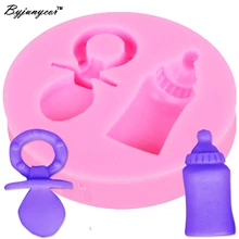 Byjunyeor M296 Baby Bottle Nipples UV Resin Silicone Mold Fondant Chocolate Candy Lollipop Crystal Epoxy Soft Clay Bake Tools