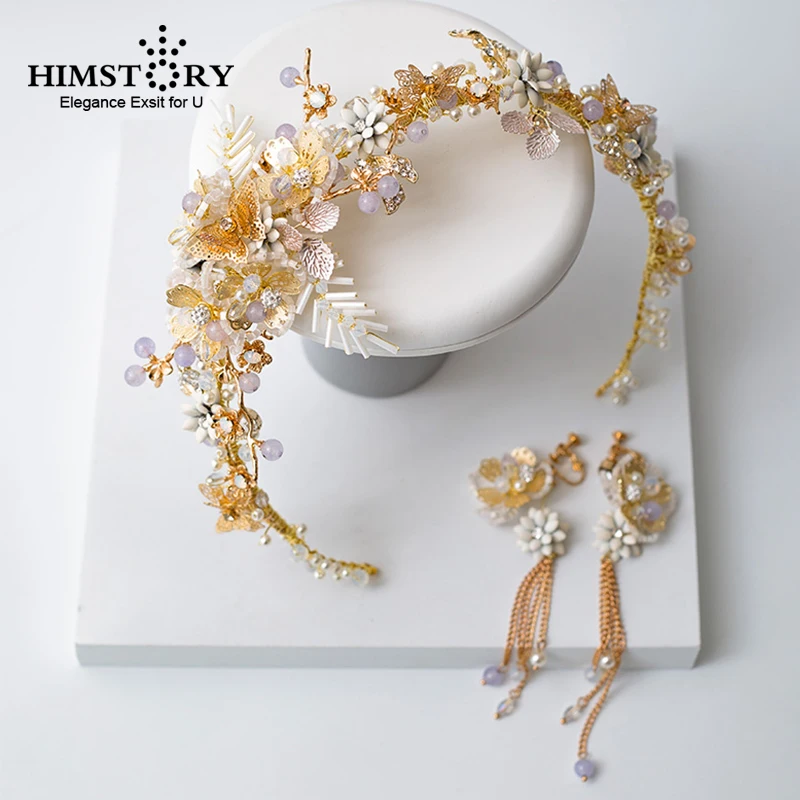 European Gold Butterfly Wedding Hairband Handmade Flower Leaf Beaded Crystal Brides Hairbands Wedding Headbands Accessories
European Gold Butterfly Wedding Hairband Handmade Flower Leaf Beaded Crystal Brides Hairbands Wedding Headbands Accessories