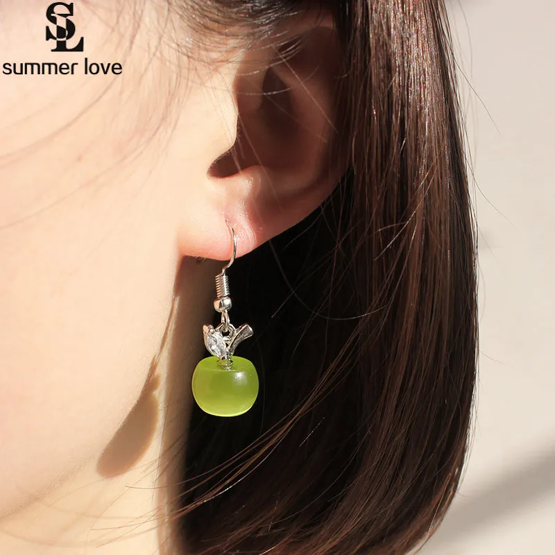 Dropshipping Fruit Jewellery Women Dangle Hook Earrings Charm Opal Red Apple Earrings For Mother Gift
Dropshipping Fruit Jewellery Women Dangle Hook Earrings Charm Opal Red Apple Earrings For Mother Gift
