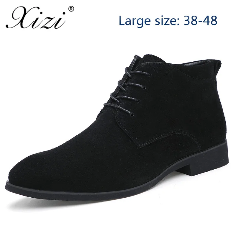 Xizi 2019 Men Winter Boots Suede Leather Style Fashion Male Work Snow Timber Land Lover Martin Boot Large Size 38-48 | Обувь