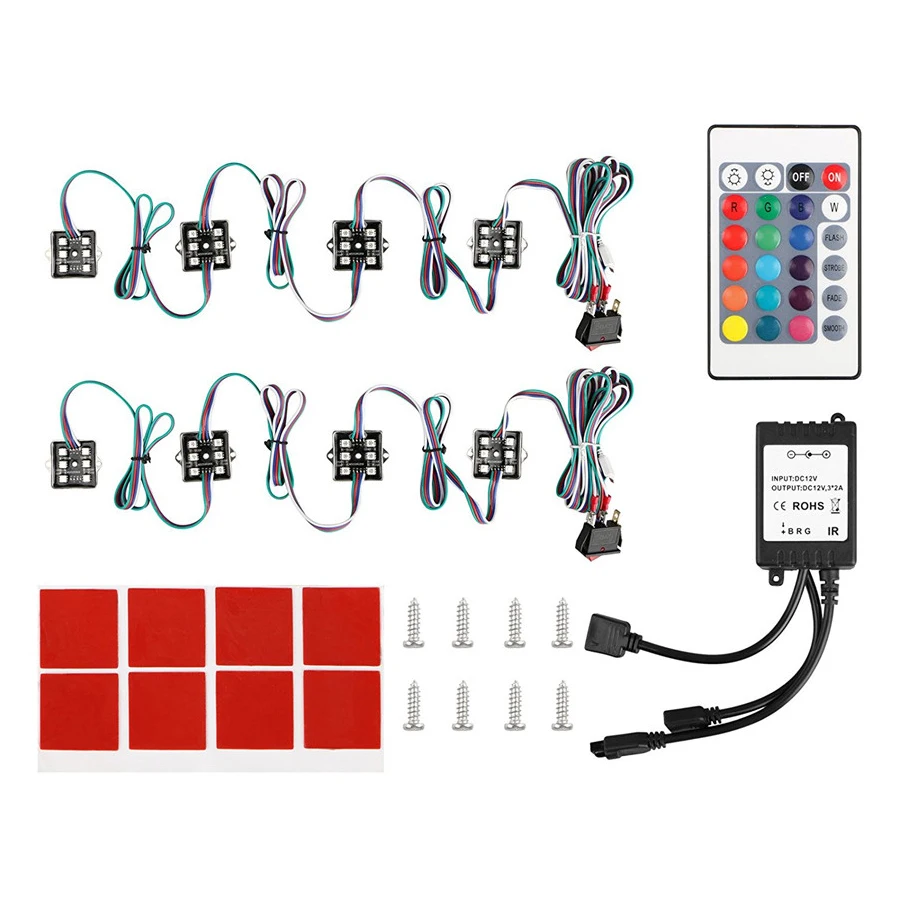 LED RGB Truck Bed Rear Light Kit-Sound Activated Wireless Remote Multi-color Work Glow Neon Rock Lighting (8 Pods)
LED RGB Truck Bed Rear Light Kit-Sound Activated Wireless Remote Multi-color Work Glow Neon Rock Lighting (8 Pods)