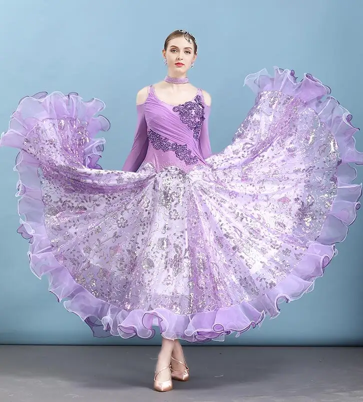 Ballroom Dance Dress Modern Waltz Standard Competition Rhinestone Dress/ Ballroom Dance Competition Dresses Long Sleleve D-0129
Ballroom Dance Dress Modern Waltz Standard Competition Rhinestone Dress/ Ballroom Dance Competition Dresses Long Sleleve D-0129